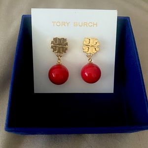Tory Burch earrings. Orange/ tangerine color